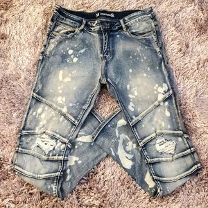 Crysp Denim Jeans Sz 34 Blue Stone Wash